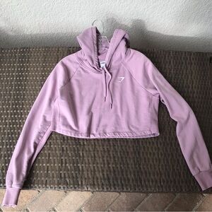 Gymshark Women's Cropped Hoodie in Mauve Dusty Rose Pink
